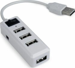 ΑΝΤΑΠΤΟΡΑΣ ΑΠΟ 1 ΘΥΡΑ USB ΣΕ 4 ΘΥΡΕΣ USB ΛΕΥΚΟΣ GEMBIRD
