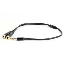 ΚΑΛΩΔΙΟ AUDIO SPLITTER ΜΑΥΡΟ 3,5mm